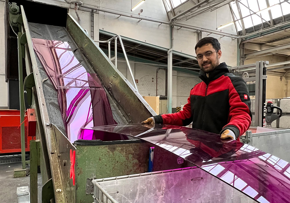 Zerkleinerung des Materials