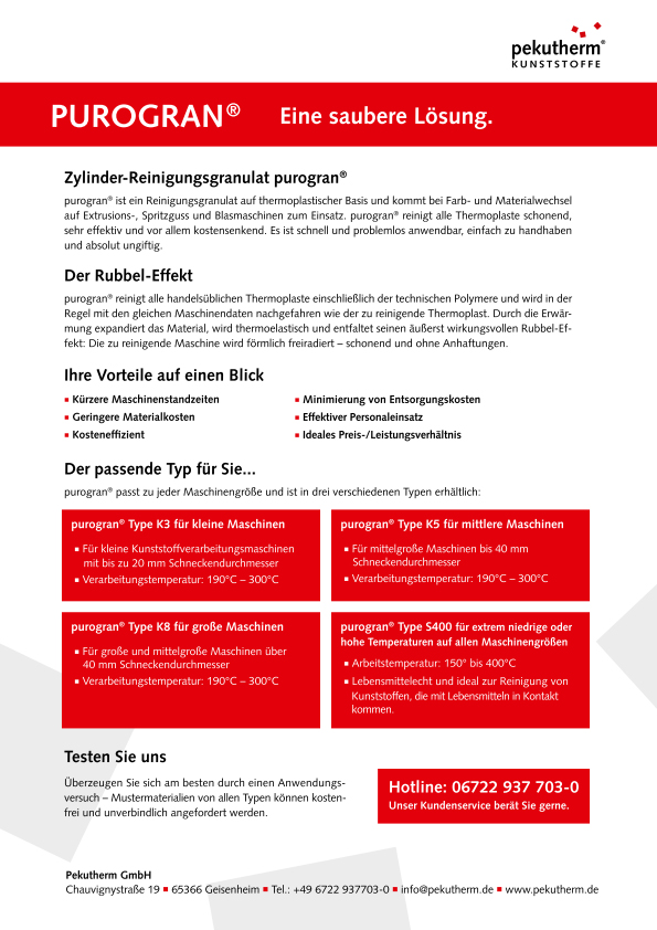 Pekutherm Poragran Infoblatt